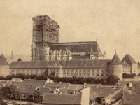 Katedrala u gradnji 1894. godine (Foto Ivan Standl), sepija